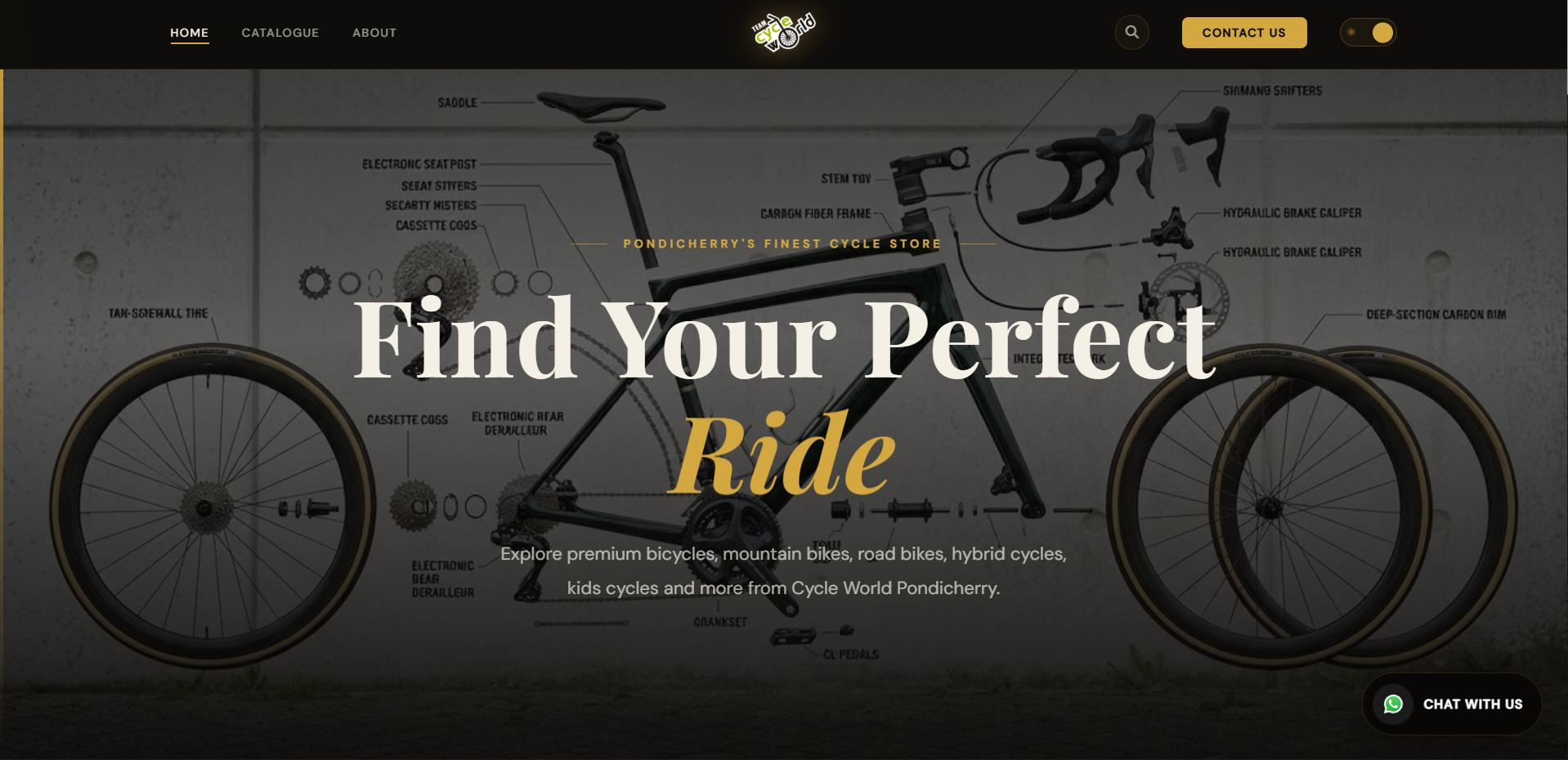 Cycle World storefront interface
